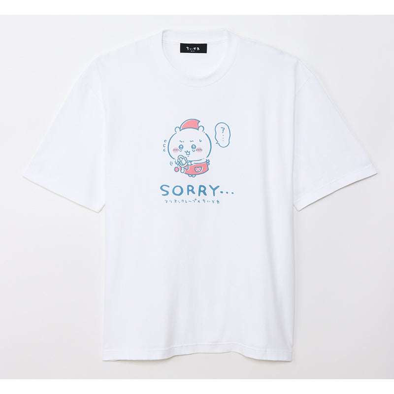 ちいかわ×マリオンクレープ ビッグTシャツ イチゴポロリ ホワイト