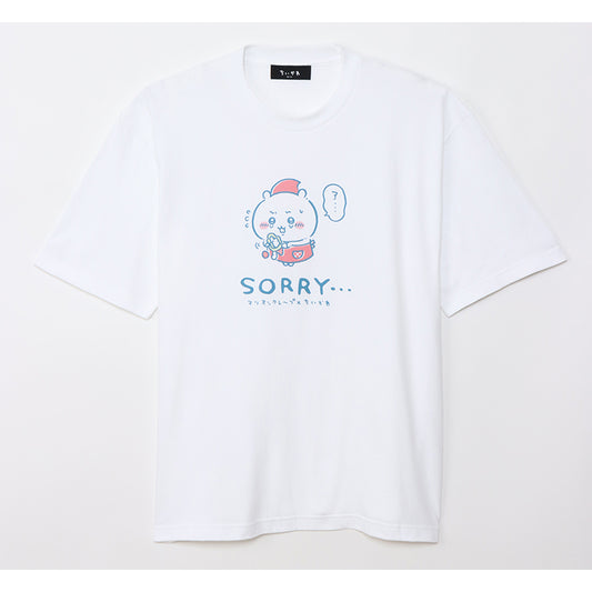 Chiikawa × Marions Crepe Big T-shirt Strawberry Popping White