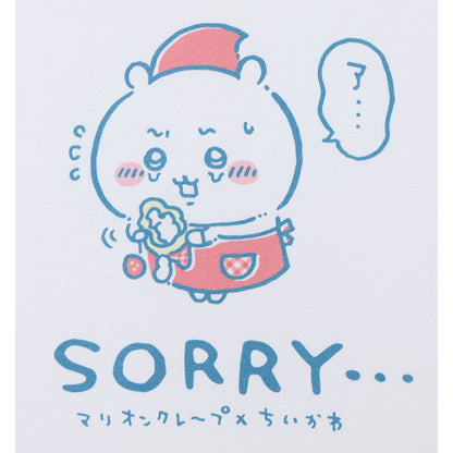 ちいかわ×マリオンクレープ ビッグTシャツ イチゴポロリ ホワイト