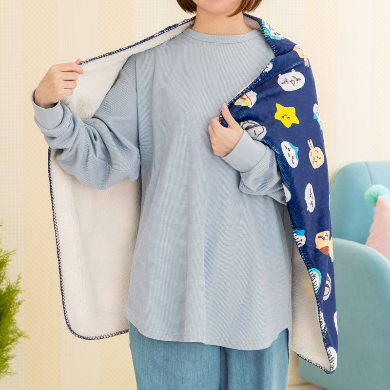 치이카와 따뜻한 3WAY 블랭킷 (네이비)