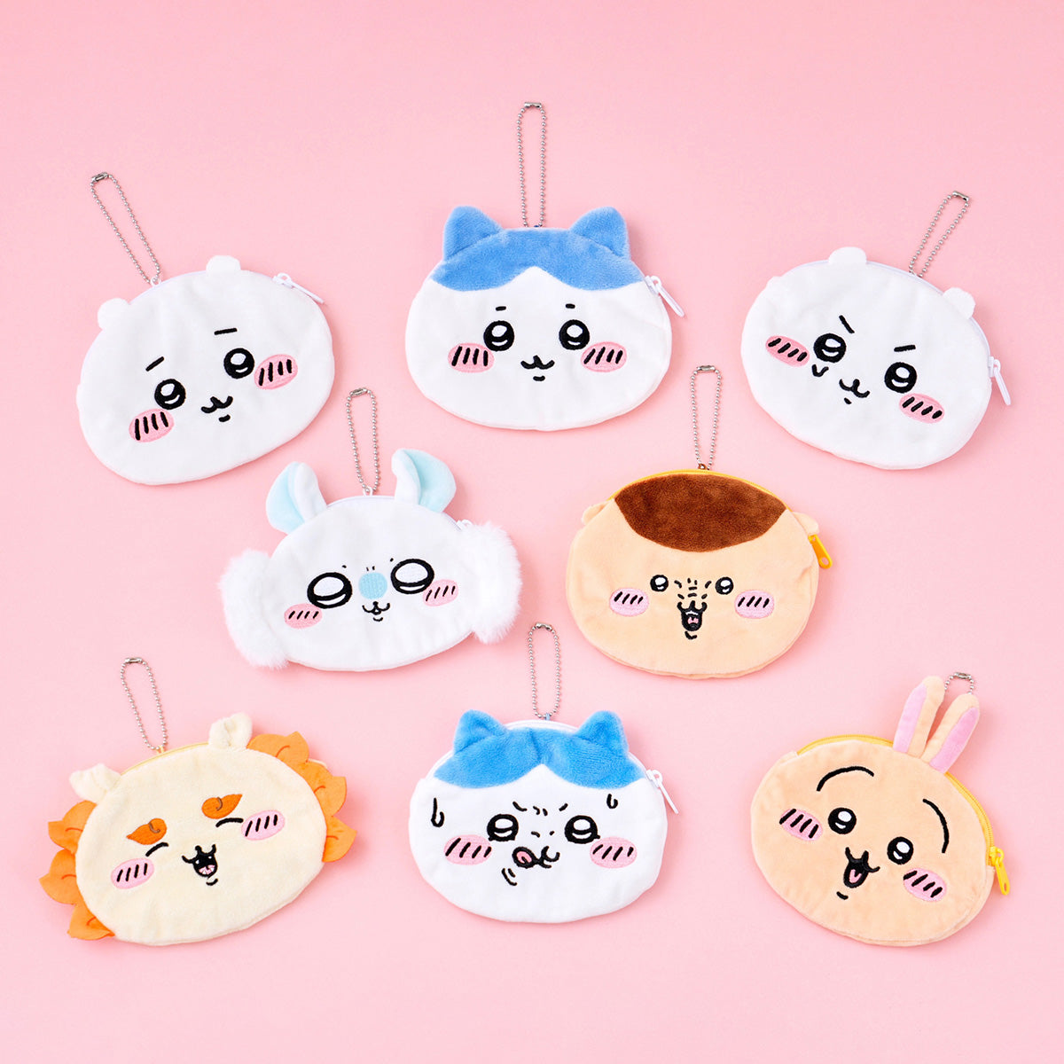 Chara-Po Series Chiikawa Trading Face Pouch (Tomorrow, Let's Do Our Best! Edition) (All 8 Types)