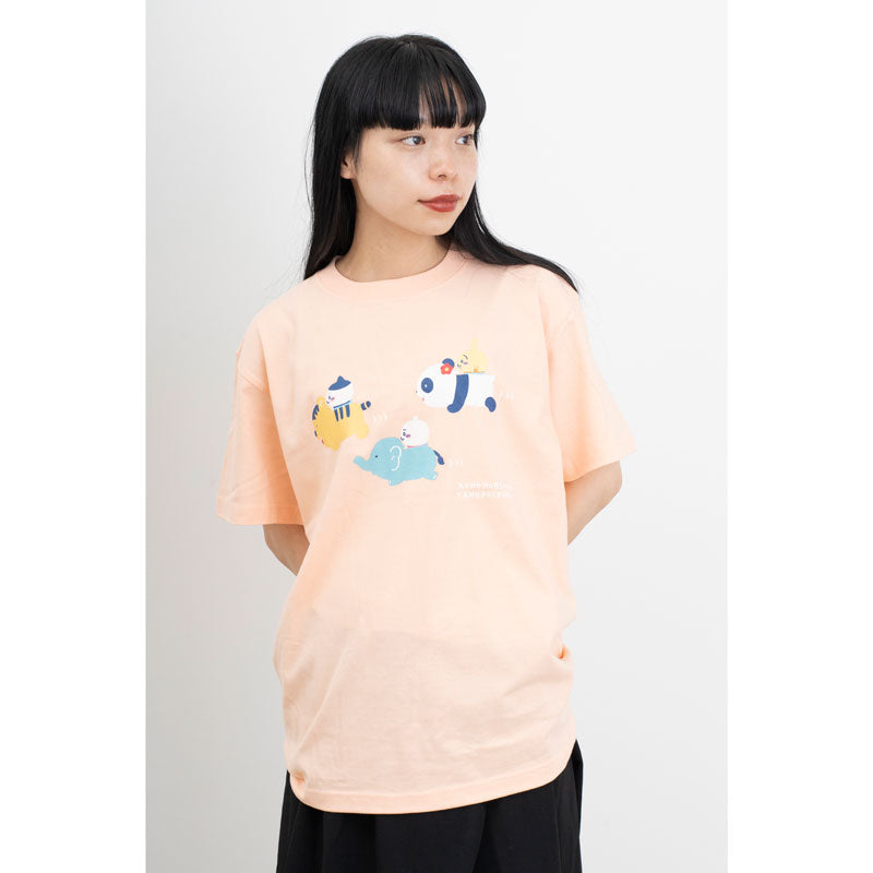 ちいかわ ワクワクゆうえんち Tシャツ アニマルカー アプリコット