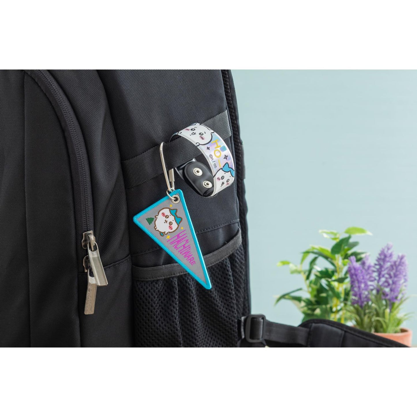 치이카와 캠프GO! 직조 플래그 키홀더 (하치와레)