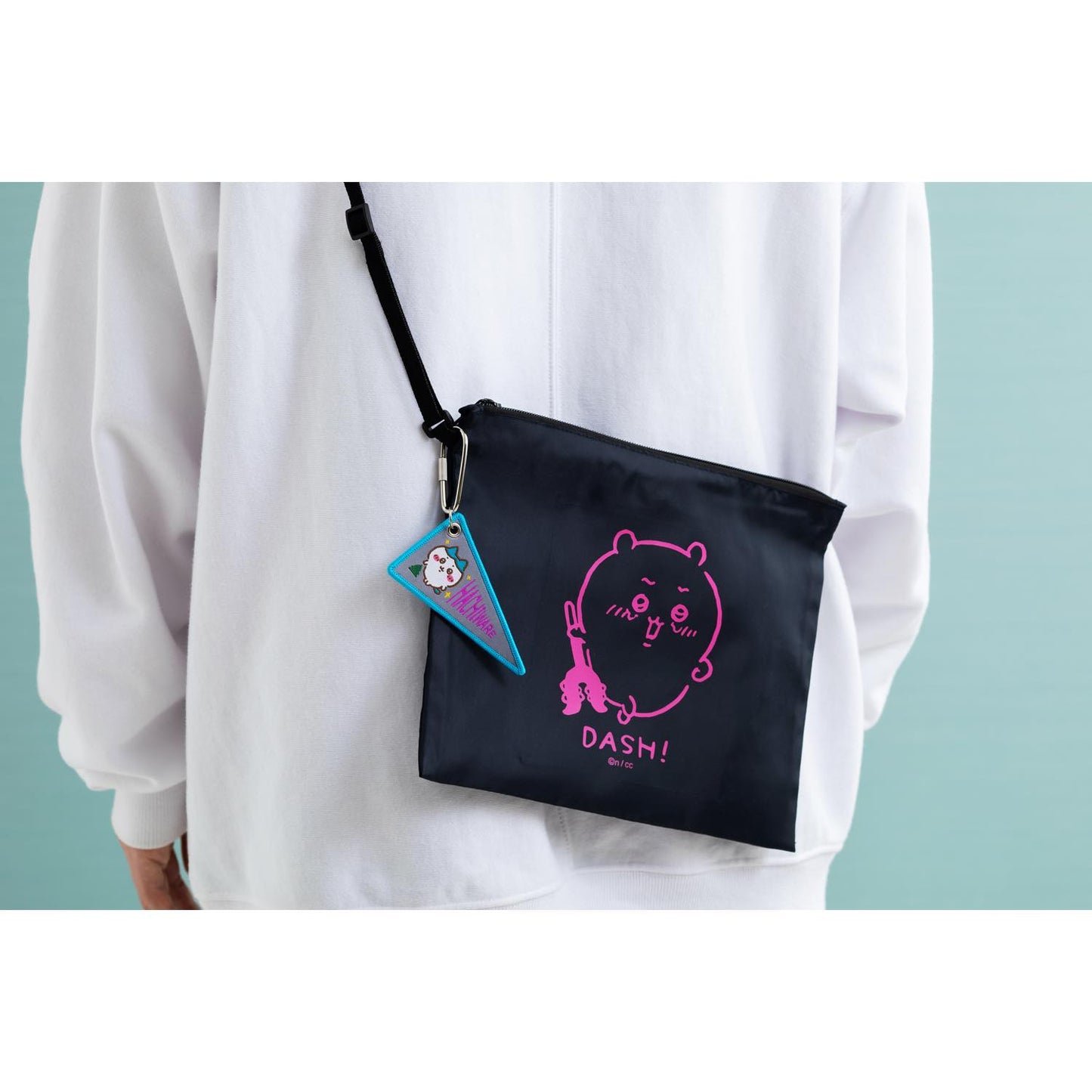 치이카와 캠프GO! 직조 플래그 키홀더 (하치와레)