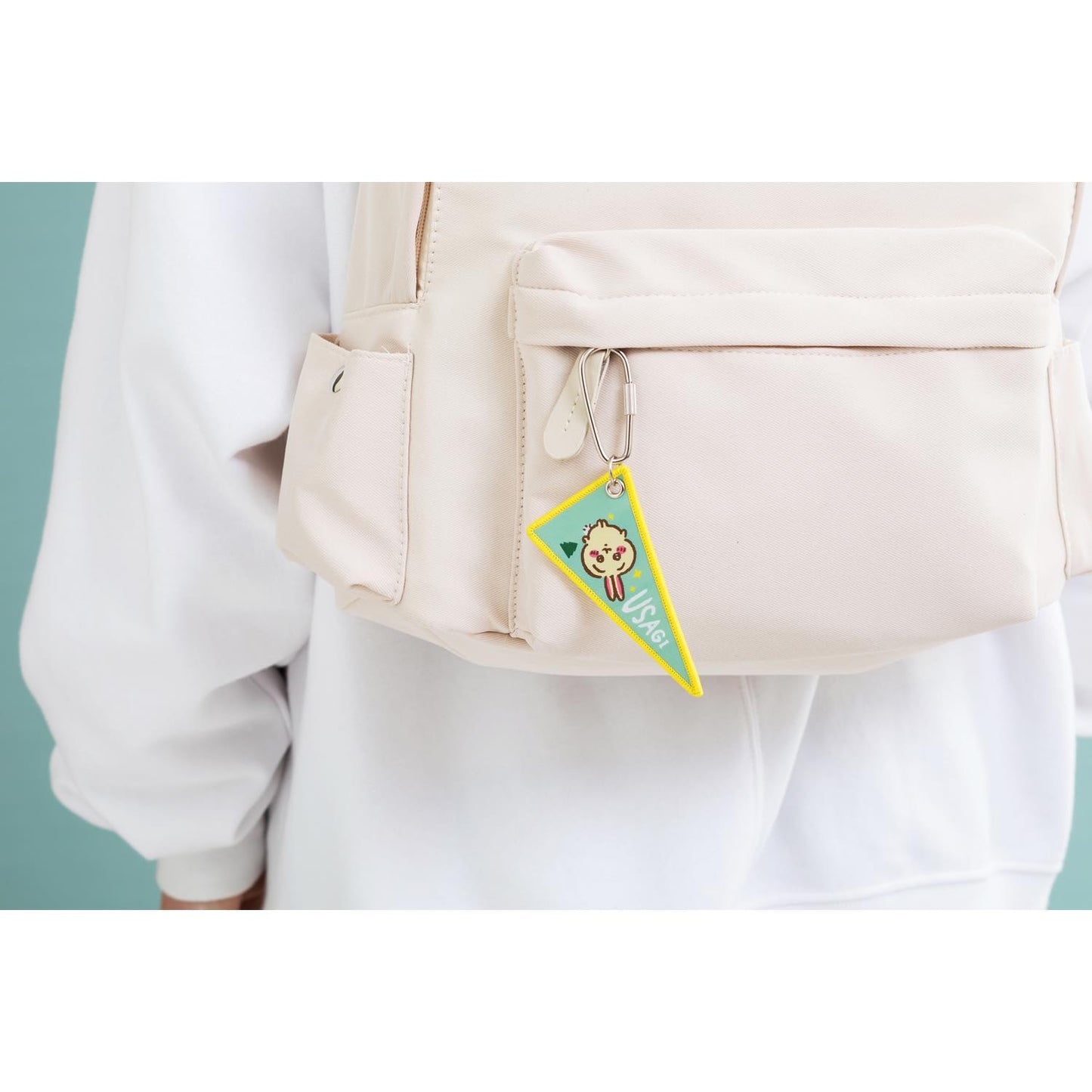 치이카와 캠프GO! 직조 플래그 키홀더 (우사기)