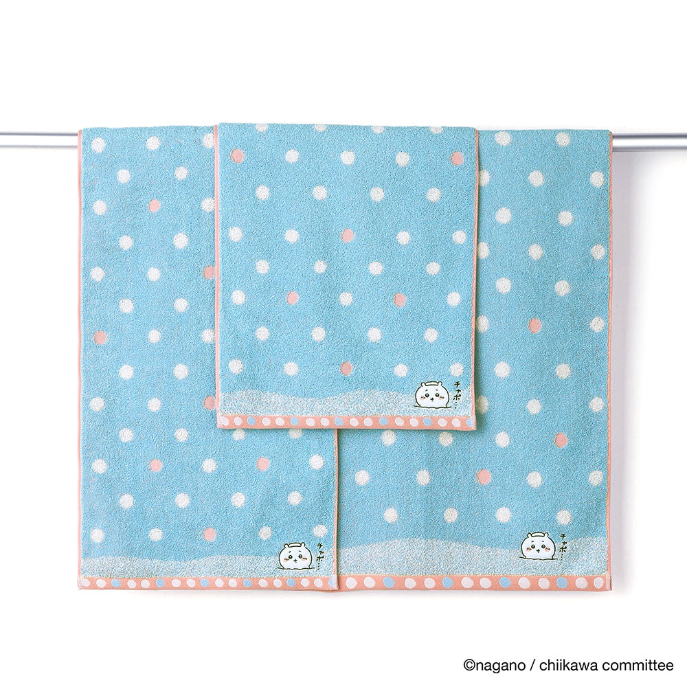 ちいかわ バスタオル（お風呂 ブルー）