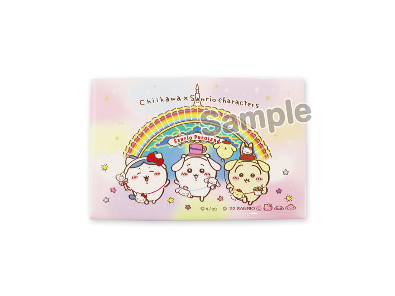 Chiikawa x Sanrio Puroland Square Can Badge