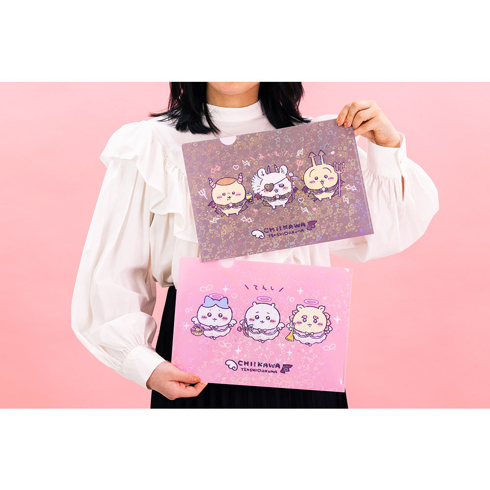 ちいかわ てんし♡あくま ホログラムA4クリアファイル（午前から活動）