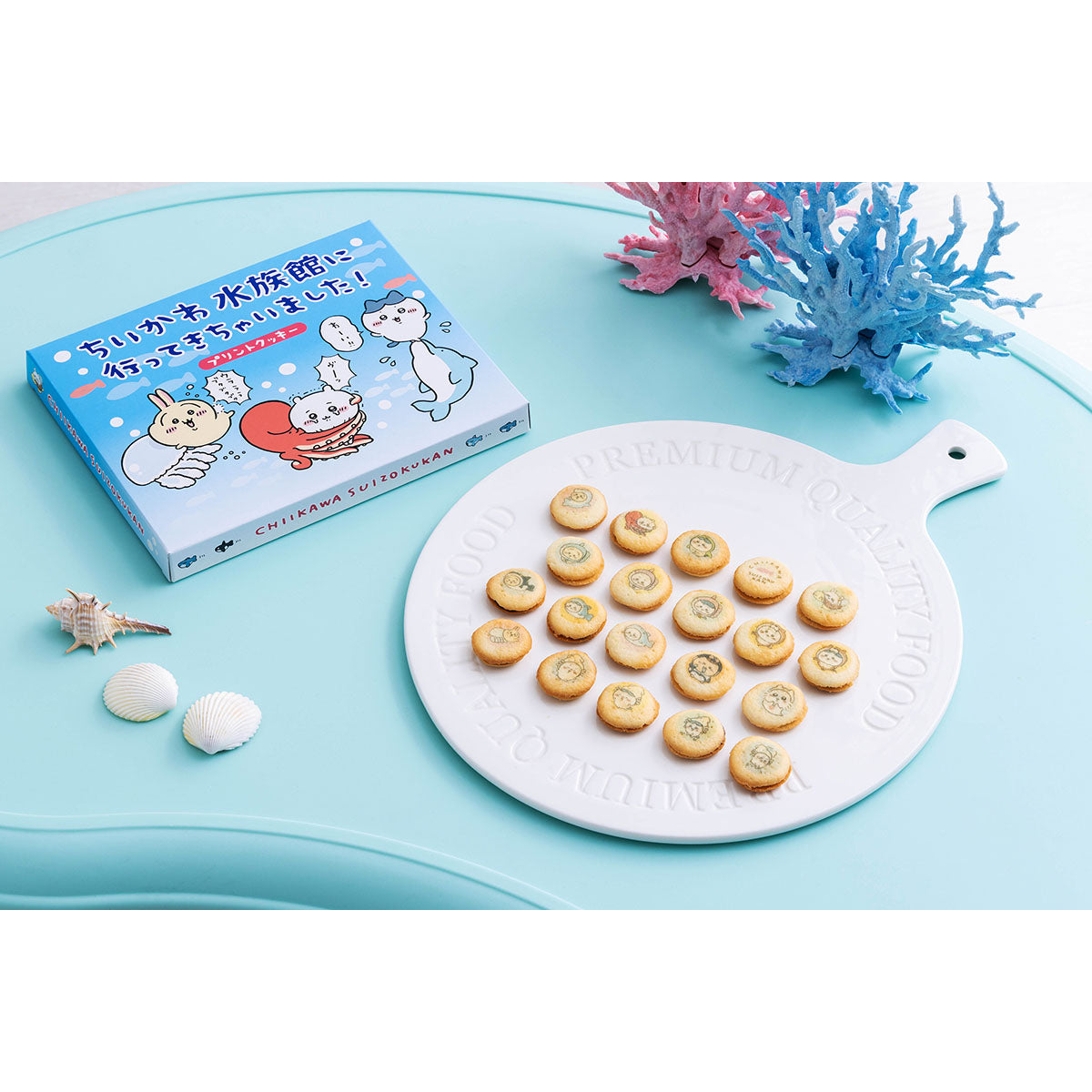 【50%OFF】ちいかわ水族館 行ってきちゃいました！チョコラングドシャ プリントクッキー