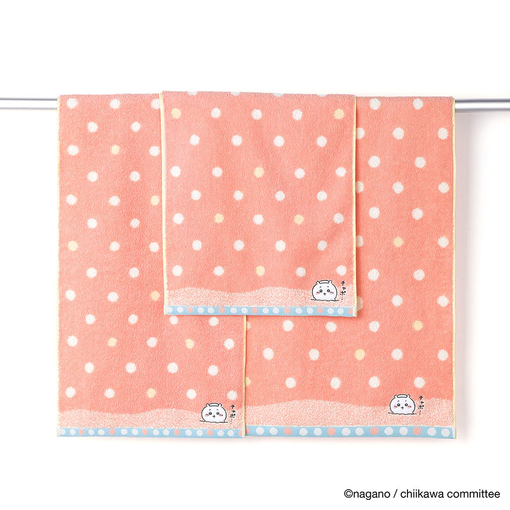ちいかわ フェイスタオル（お風呂 ピンク）